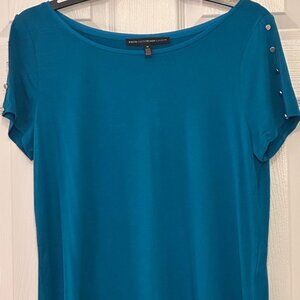 White House Black Market Cotton Short Sleeve Shirt – Size M